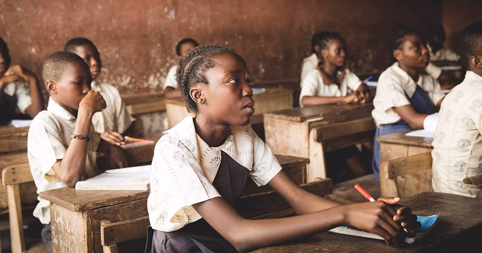 Students at classroom desks